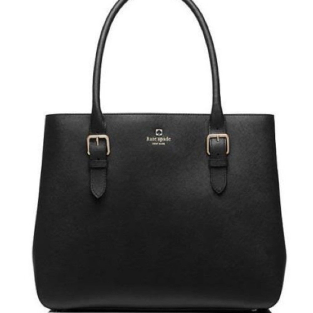 Kate spade Ariel tote in black saffiano leather.